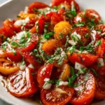 Tomato Garlic Salad Summer Recipe