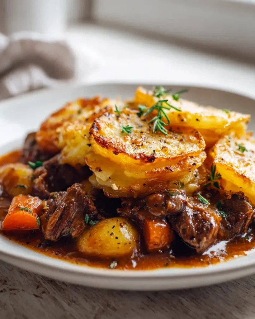 Traditioneller Lancashire Hotpot: Herzhaftes Beef & Gemüse