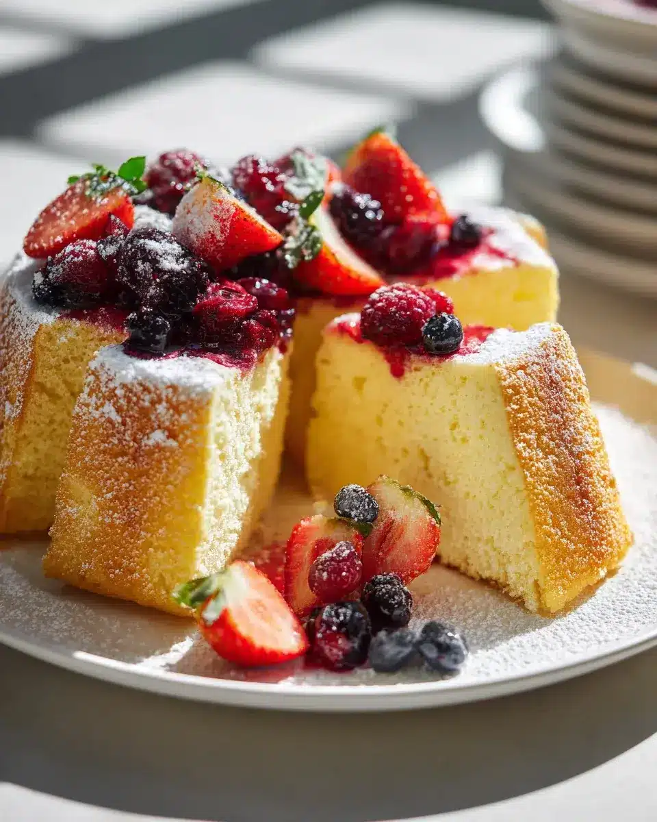 Vanille Rührkuchen Beeren Topping
