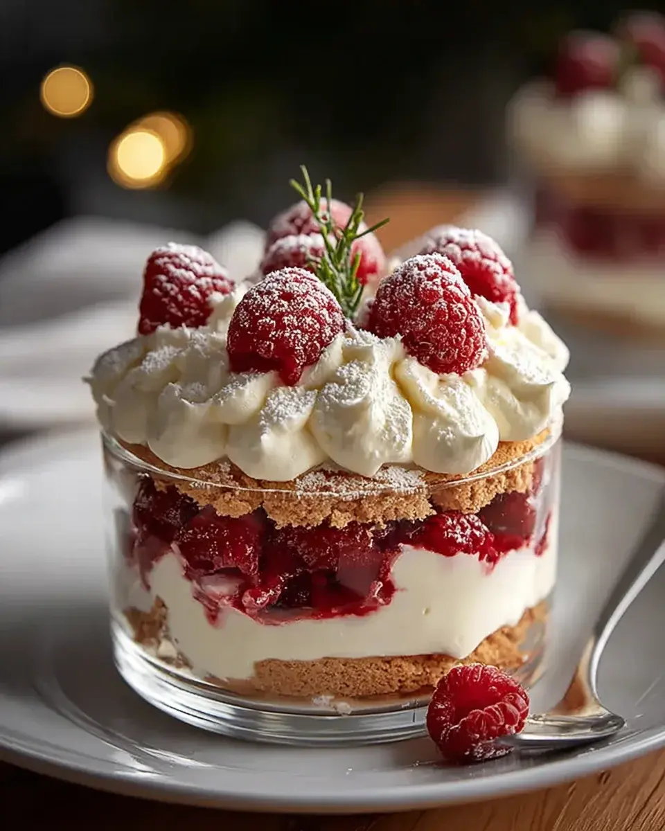 Vanillekipferl Dessert Himbeer Cremig Nobake