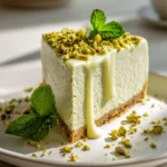 Vegan Pistazien Cheesecake mit Cashew Creme