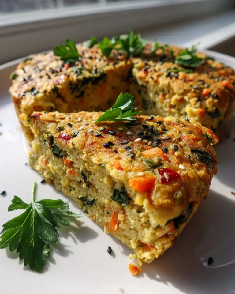 Veganer Gemüsekuchen mit Kichererbsenmehl – Leicht & Lecker!