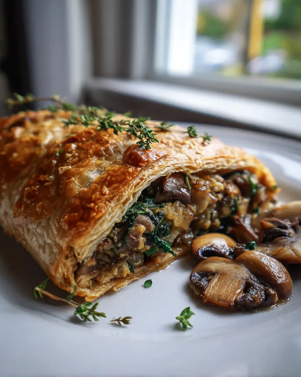 Vegetarian Mushroom Wellington Christmas Dinner