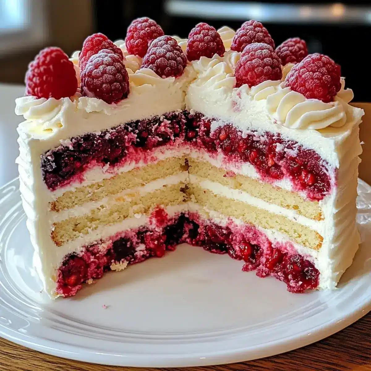 Weiße Schokoladen-Himbeertraumtorte