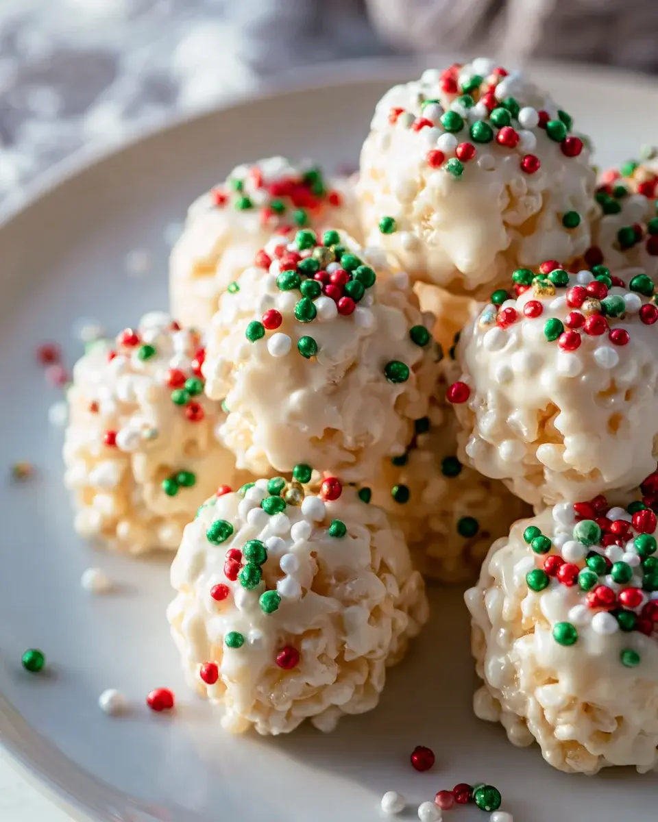 White Chocolate Rice Krispie Balls