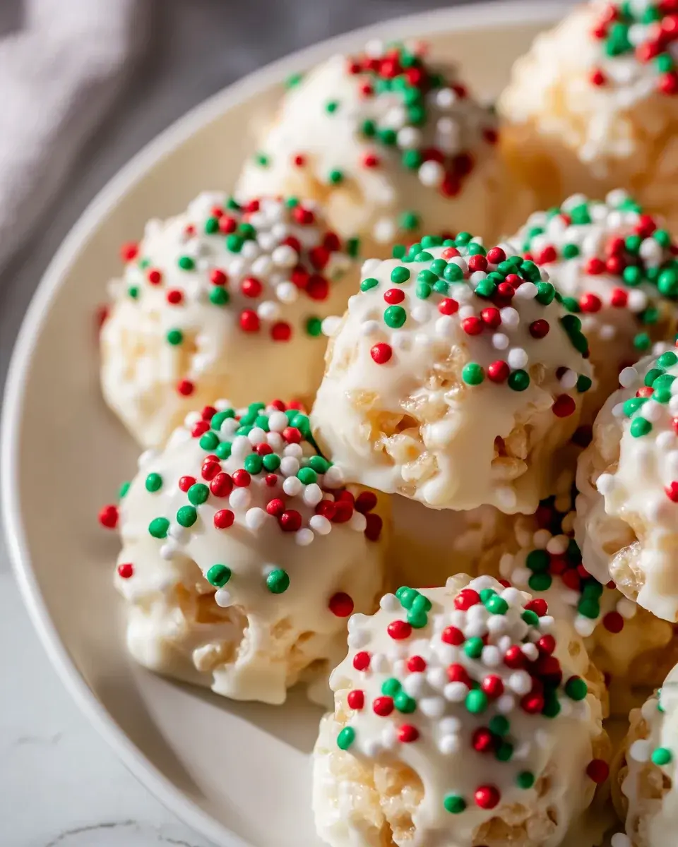 White Chocolate Rice Krispie Balls