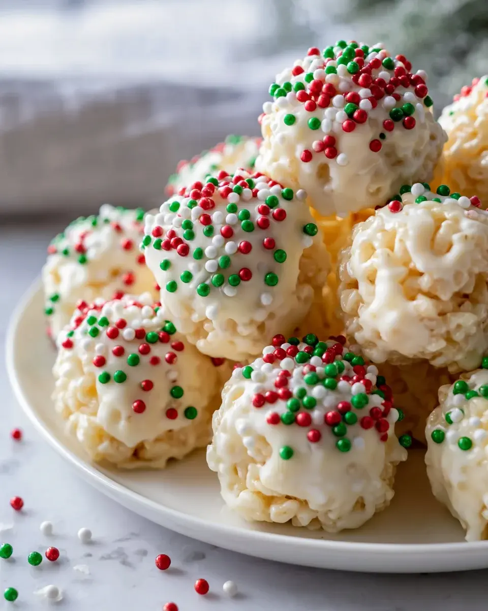White Chocolate Rice Krispie Balls