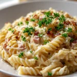 Zwiebel Sahne Nudeln