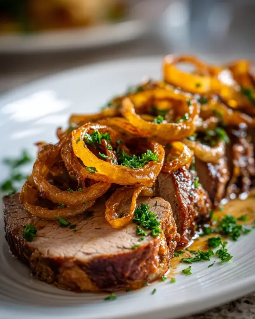 Bestes Zwiebelrostbraten Rezept: Zartes Beef & knusprige Zwiebeln. – Snackerra