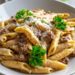 cremige rinderhackfleisch pasta