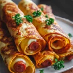 gebackene Hot Dogs Tortilla Teig