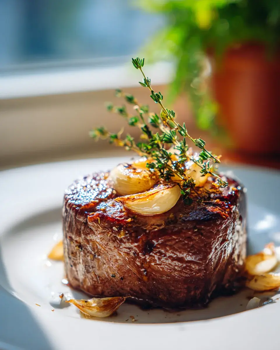 gebackenes rinderfilet thymian knoblauch