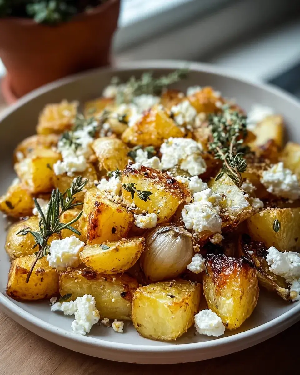 gerostete kartoffeln feta knoblauch rezept