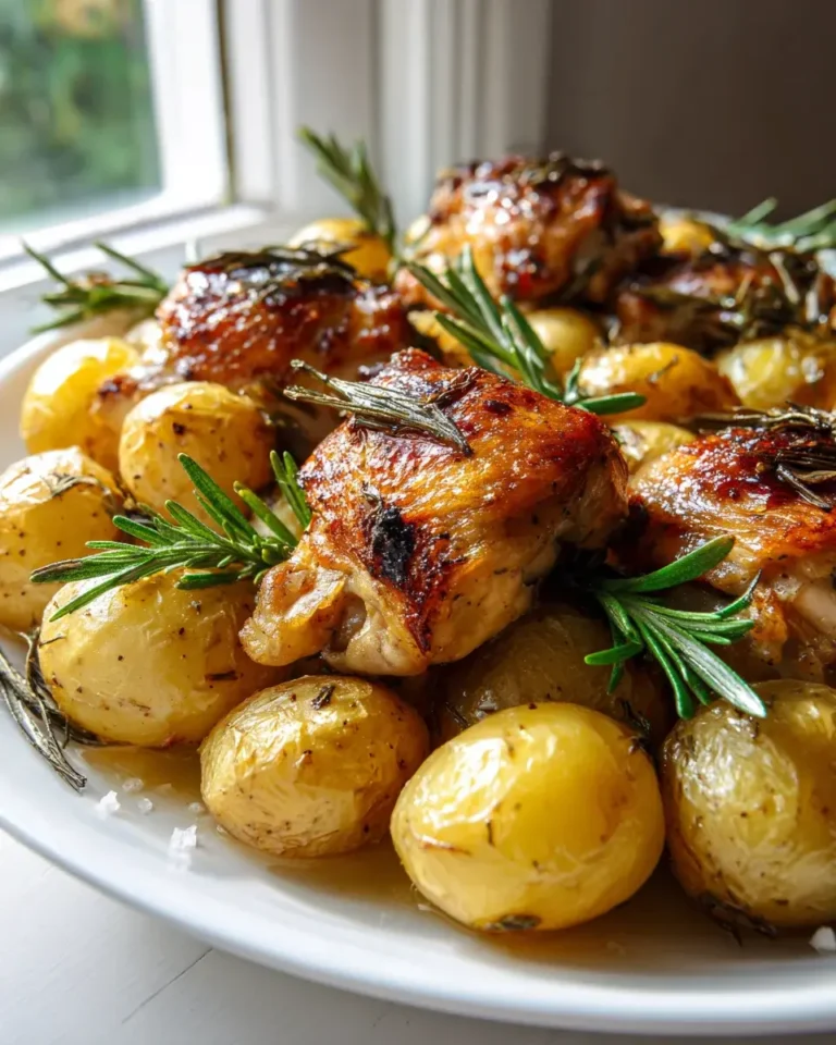 Hähnchenkeulen & Rosmarinkartoffeln: Knuspriger Ofenbake