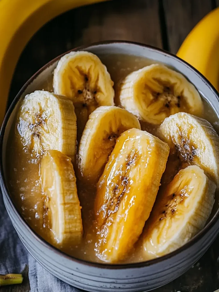 10-Minuten Sticky Süß Karamellisierte Bananen