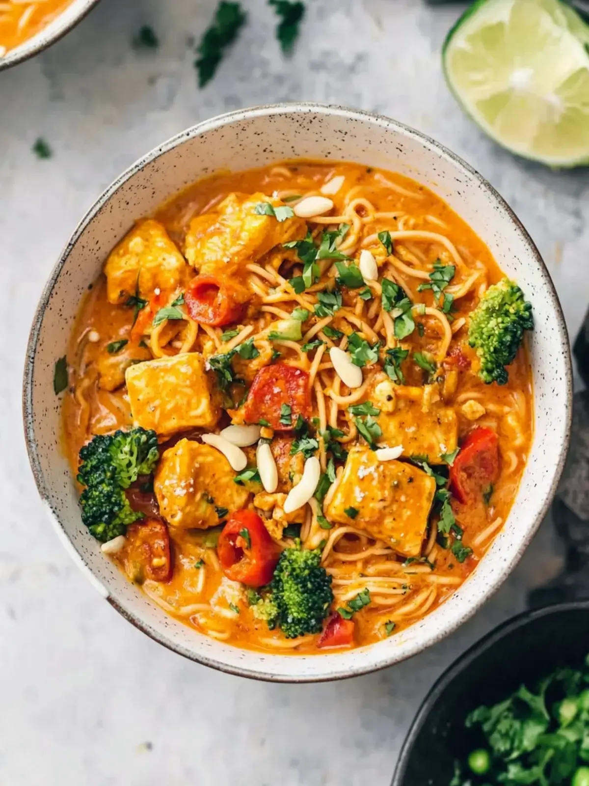 30-Minuten Vegane Rote Curry-Nudelschalen