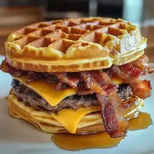 Ahornspeck Waffel Burger