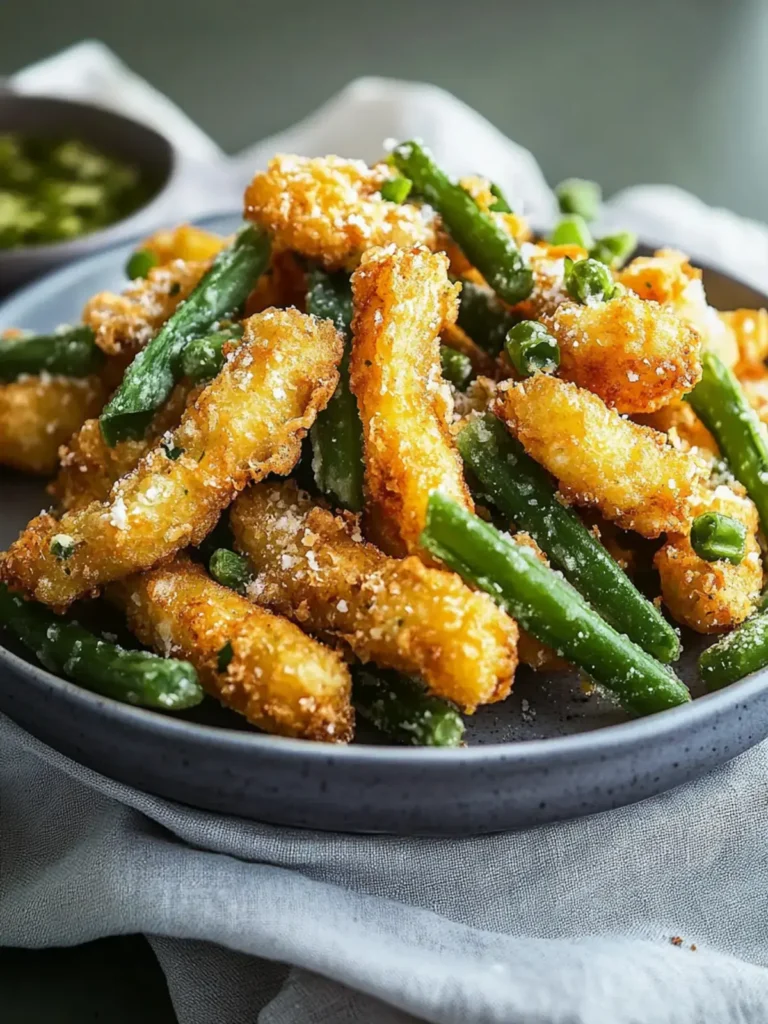 Air Fryer Parmesan grüne Bohnen