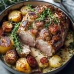 Altmodische Schweinekotelett Auflauf