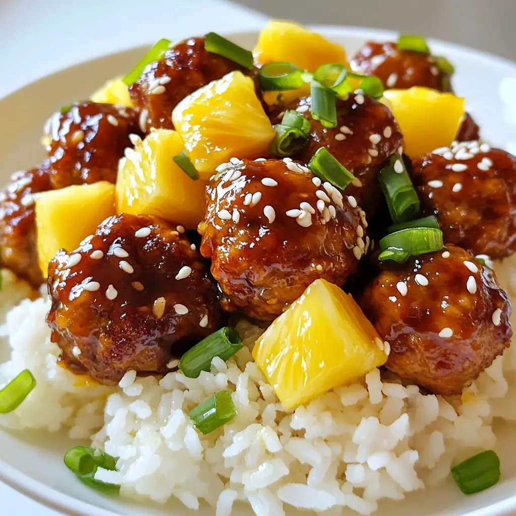 Ananas Teriyaki Fleischbällchen