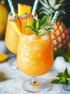 Ananass Mango Rum Punch für die perfekte Sommerparty