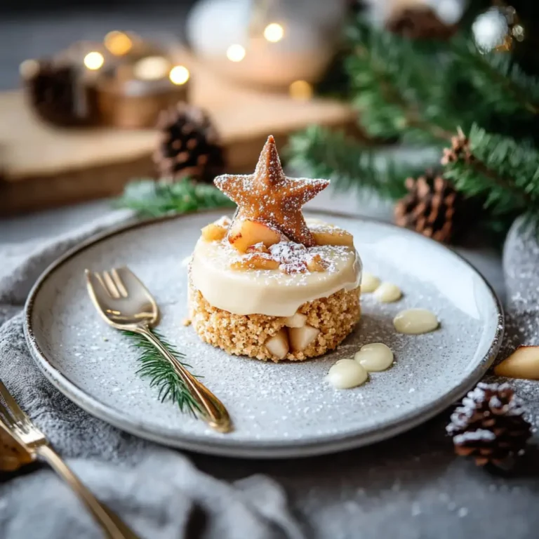 Apfel Zimtstern Küchlein Vanillesoße