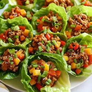 Asiatische Hähnchen-Lettuce-Wraps