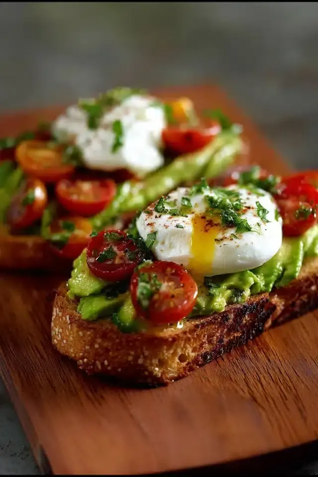 Avocado Burrata Bruschetta Rezept