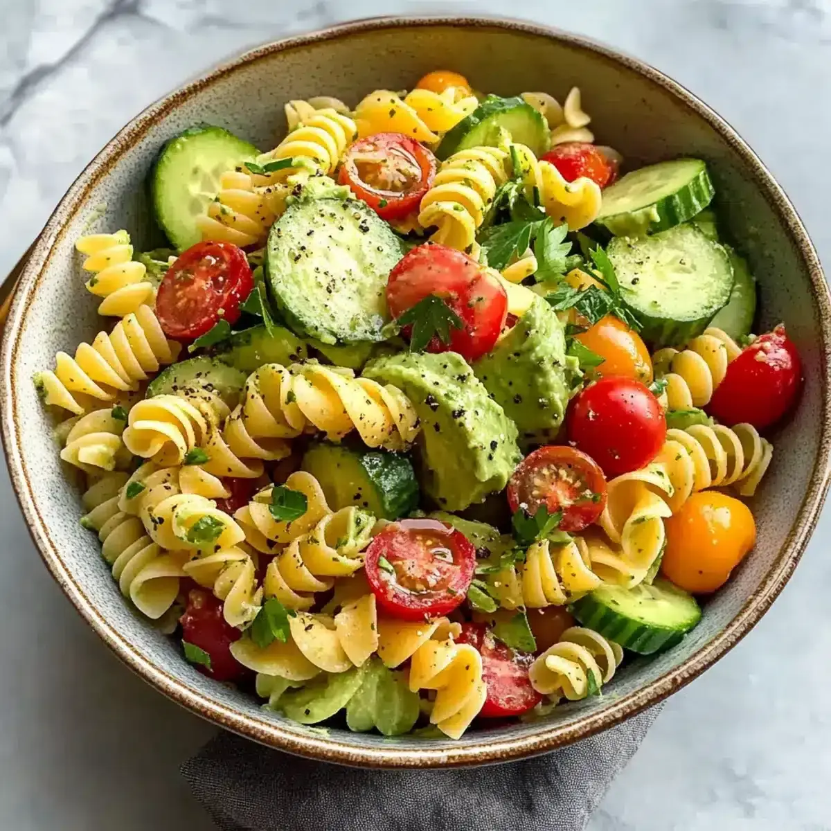 Avocado-Pasta-Salat