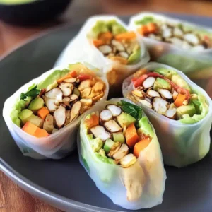 Avocado Shiitake Frühlingsrollen