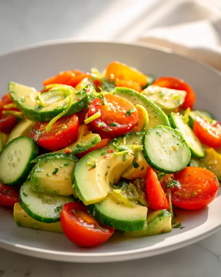 Avocado Tomaten Gurken Salat