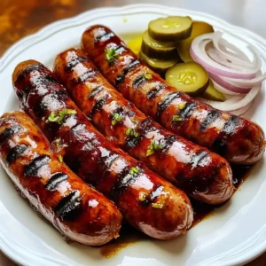 BBQ-Wurst mit Glasur