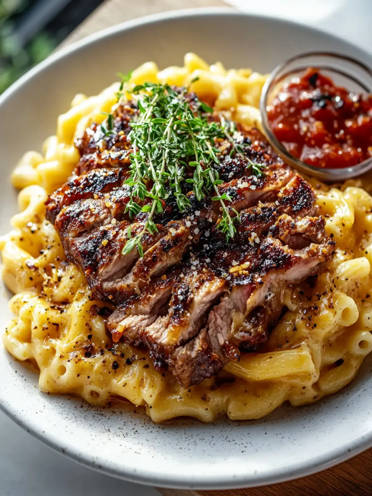 BBQ gezogene Rindfleisch Mac und Käse