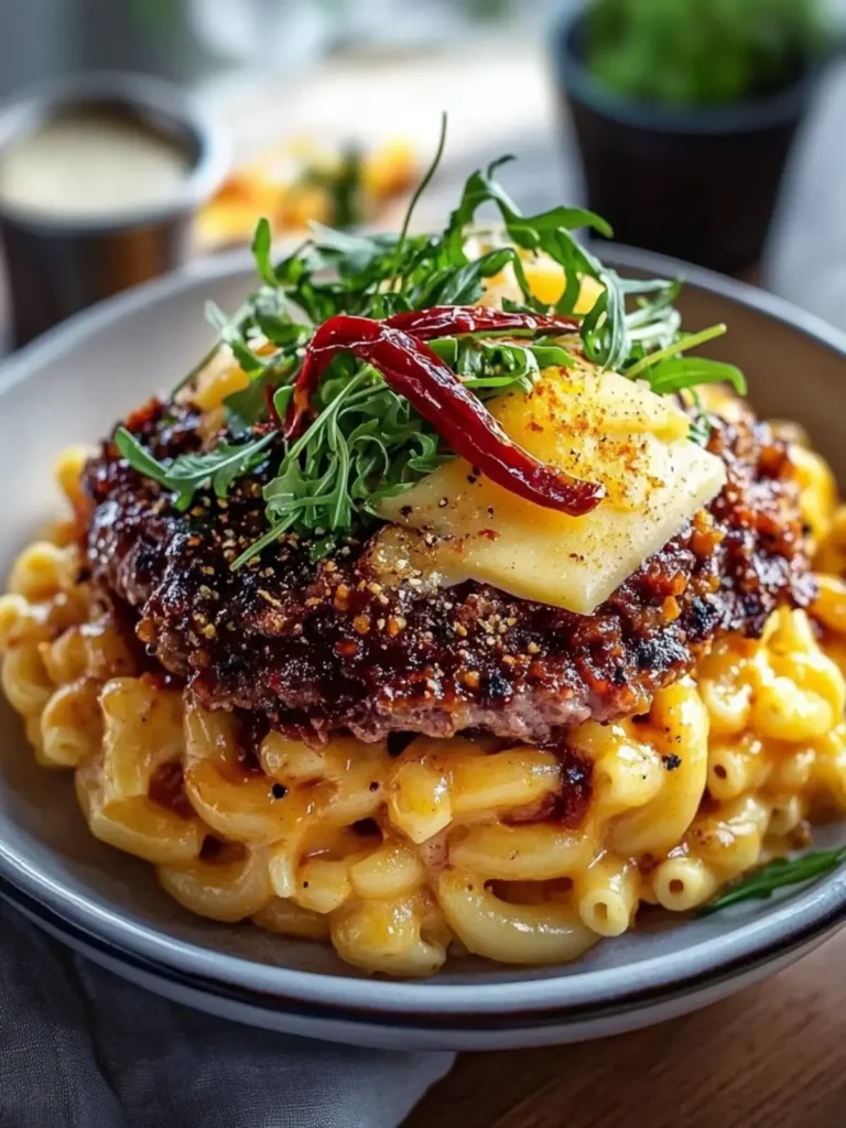 Dekadenter BBQ gezogener Rindfleisch Mac und Käse