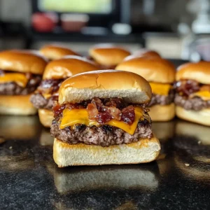 Bacon Marmelade Cheeseburger Sliders