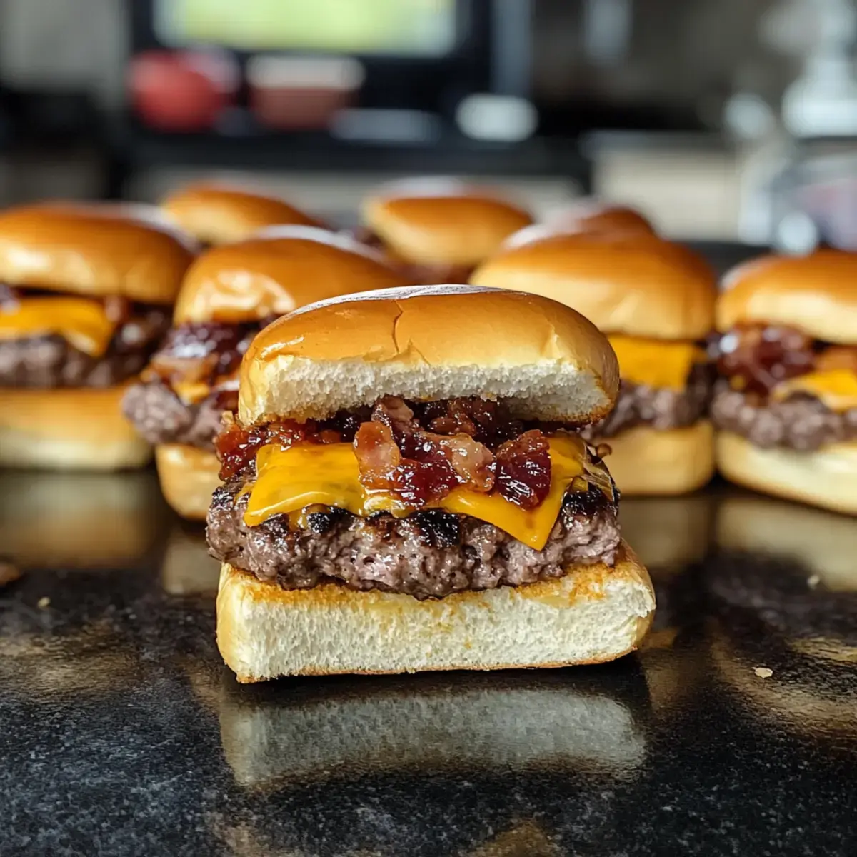 Bacon Marmelade Cheeseburger Sliders
