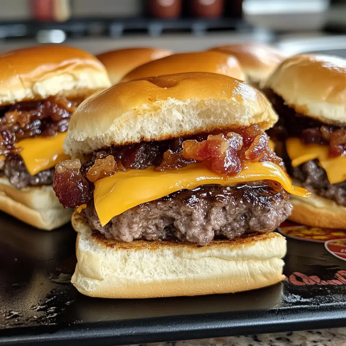 Bacon Marmelade Cheeseburger Sliders