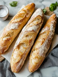 Einfaches Baguette: Knusprig & Luftig