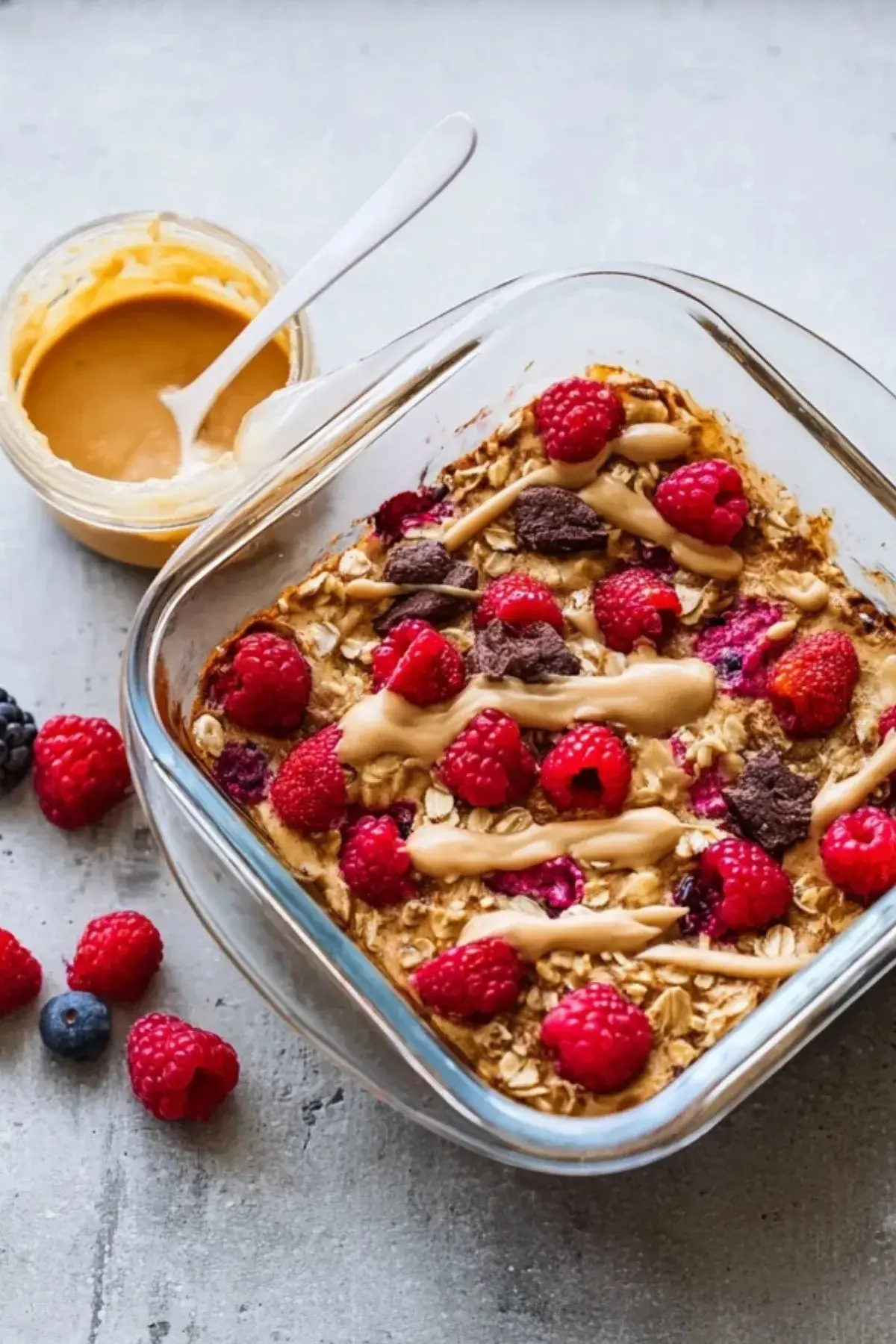 Baked Oatmeal Haferflockenauflauf mit Früchten