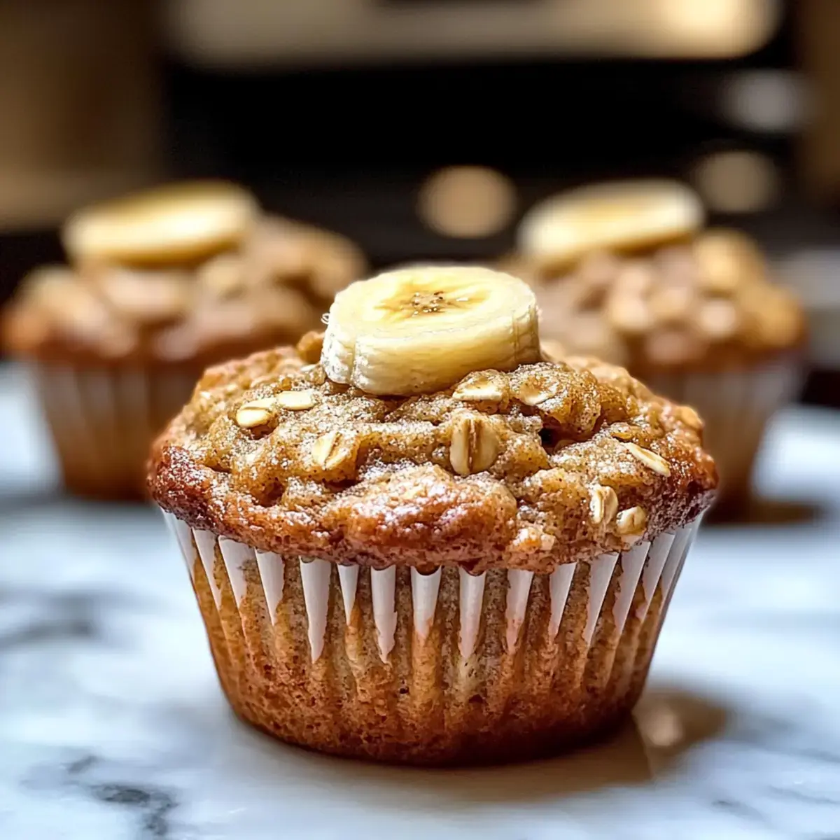 Bananen Haferflocken Muffins