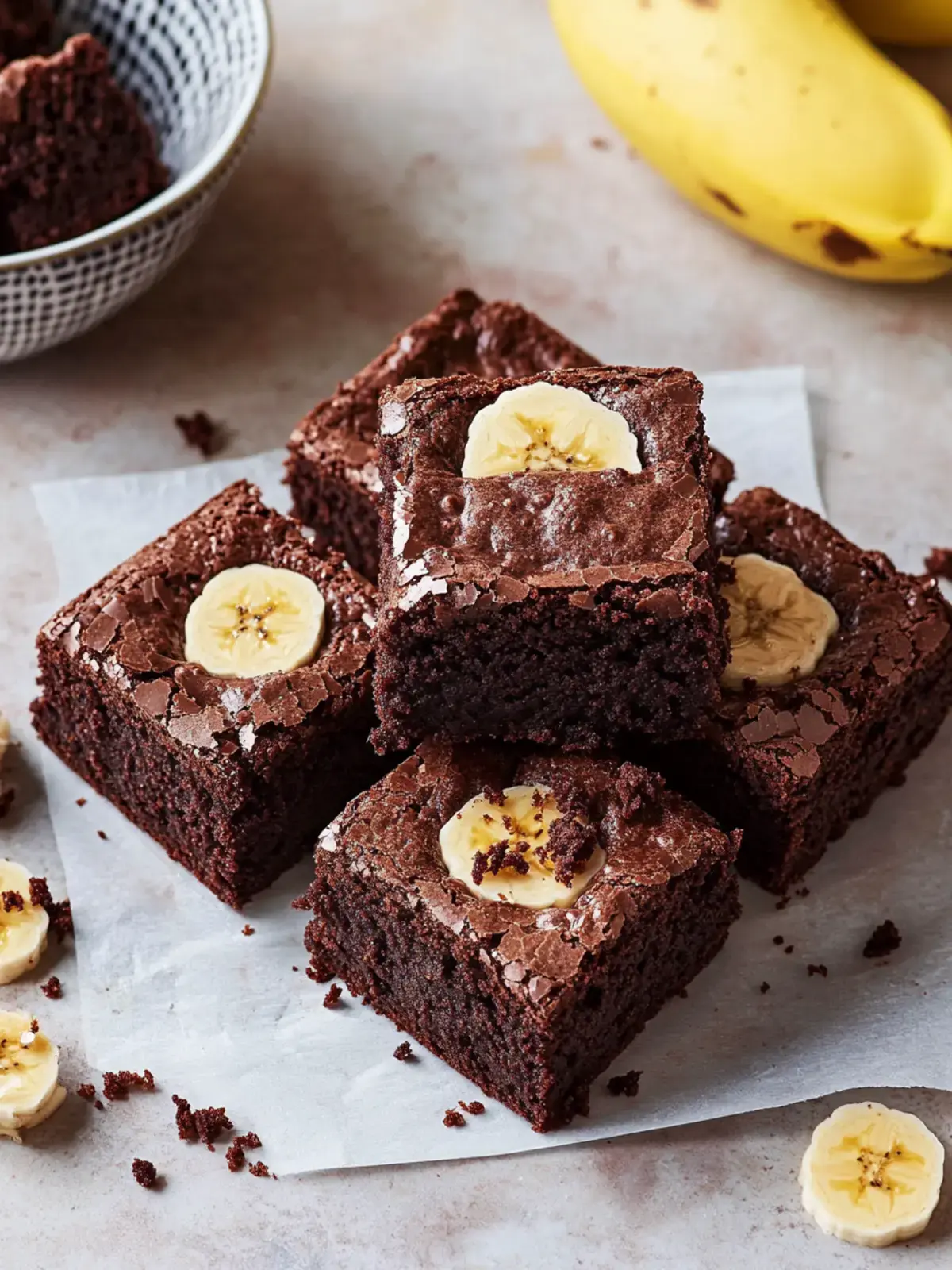 Bananenbrot-Brownies