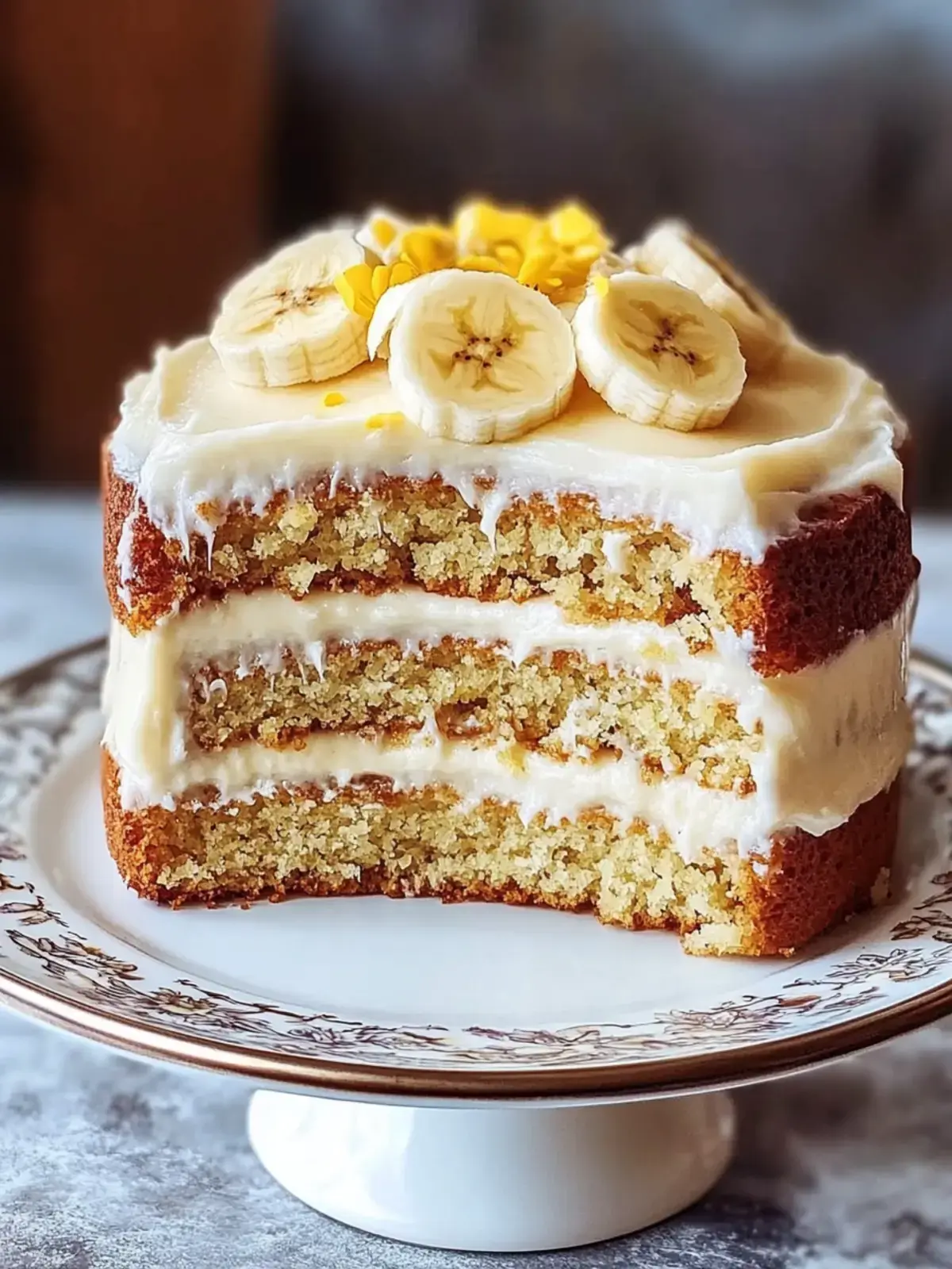 Bananenbrotkuchen mit Frischkäse-Frosting