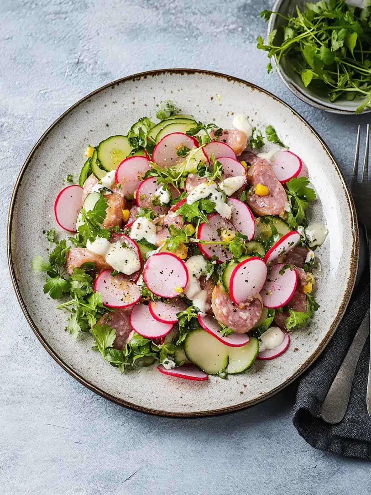 Bayerischer Wurstsalat mit Radieschen