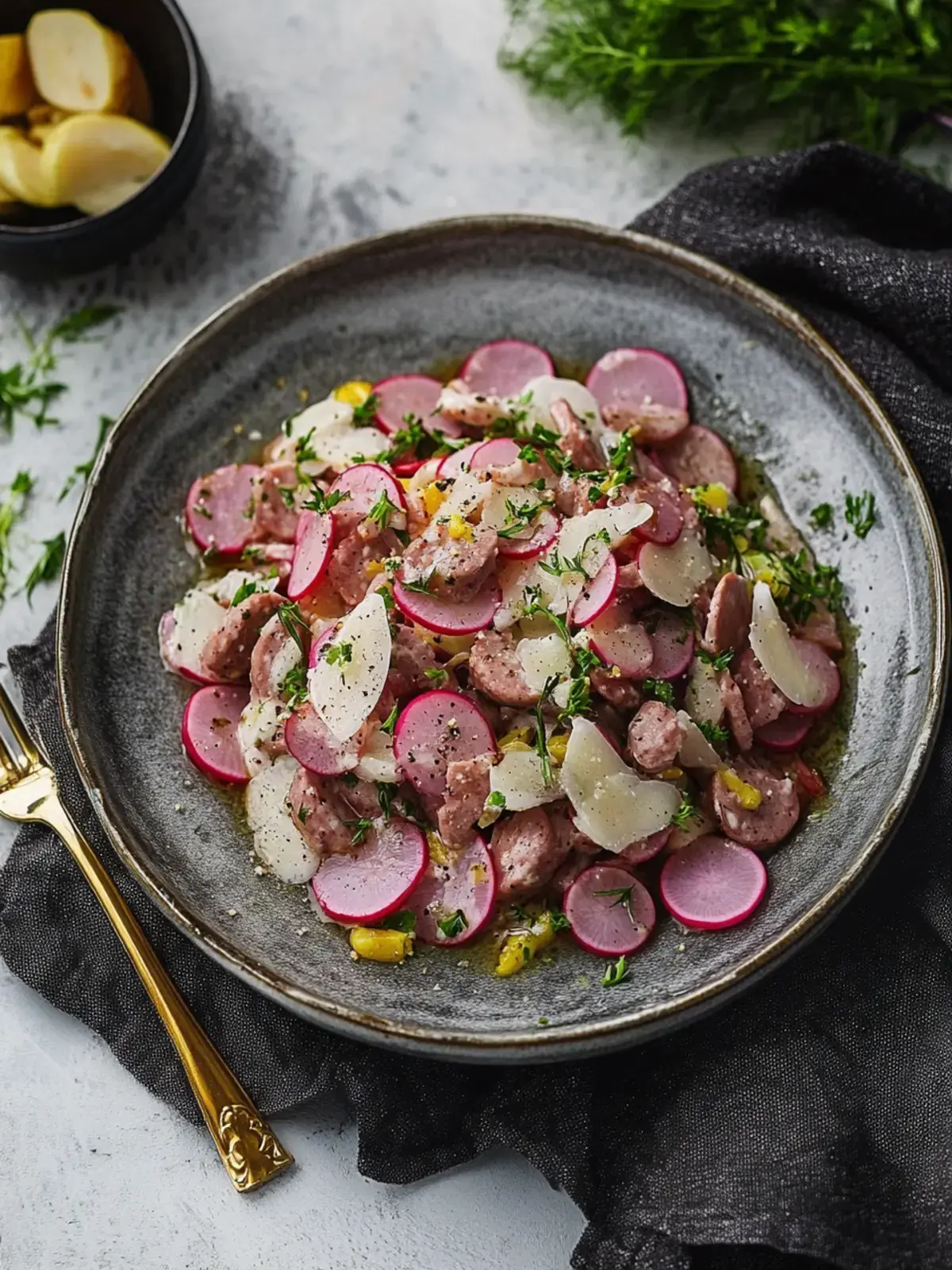 Bayerischer Wurstsalat mit Radieschen