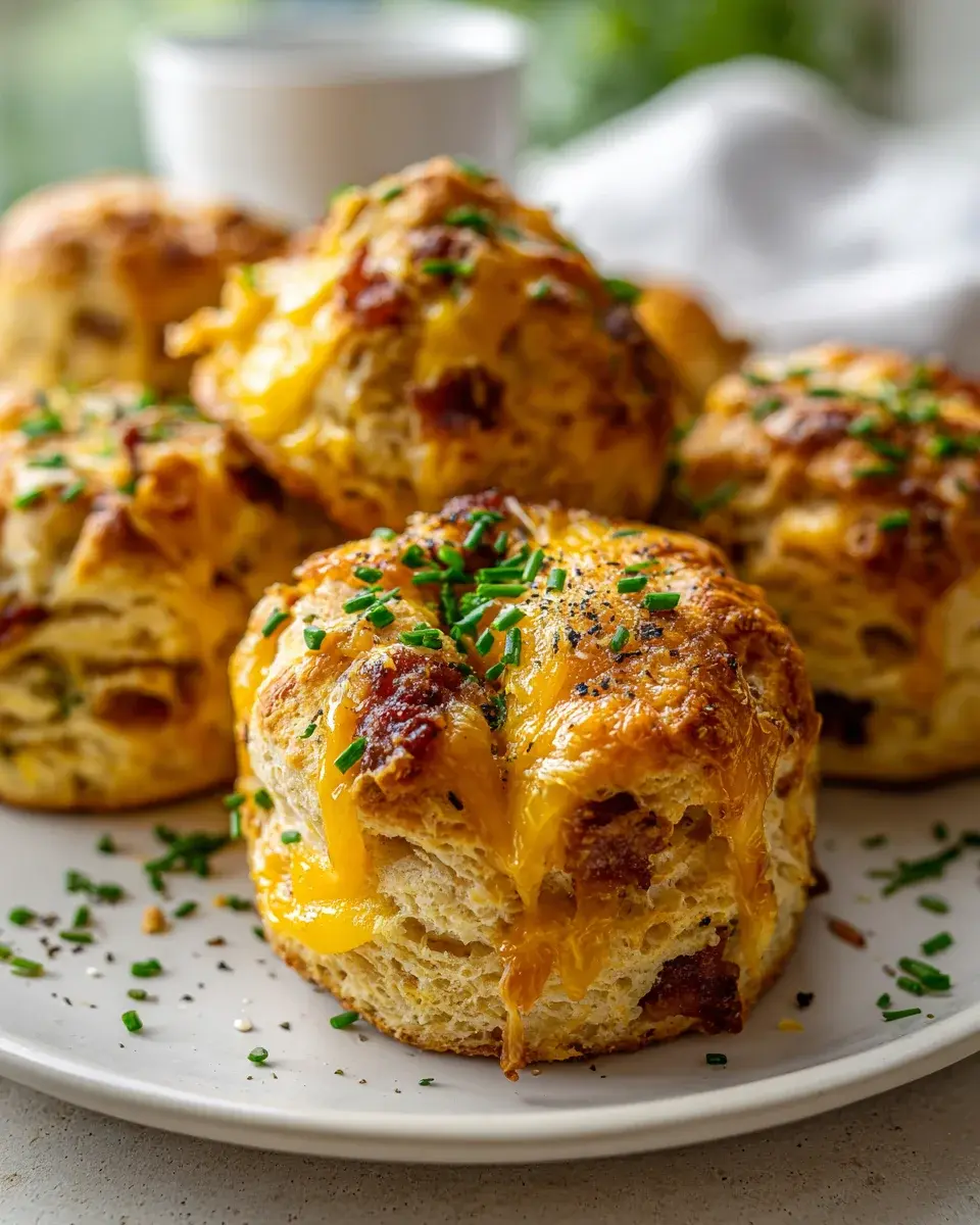 Beef Bacon Cheddar Biscuit Rolls Rezept
