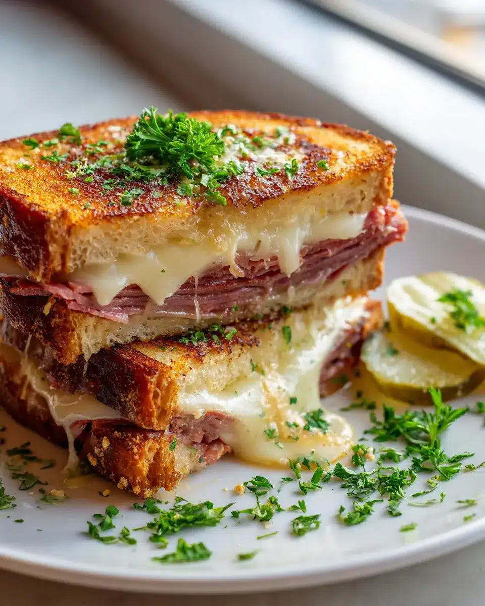 Beef Ham And Swiss Melt Sandwich