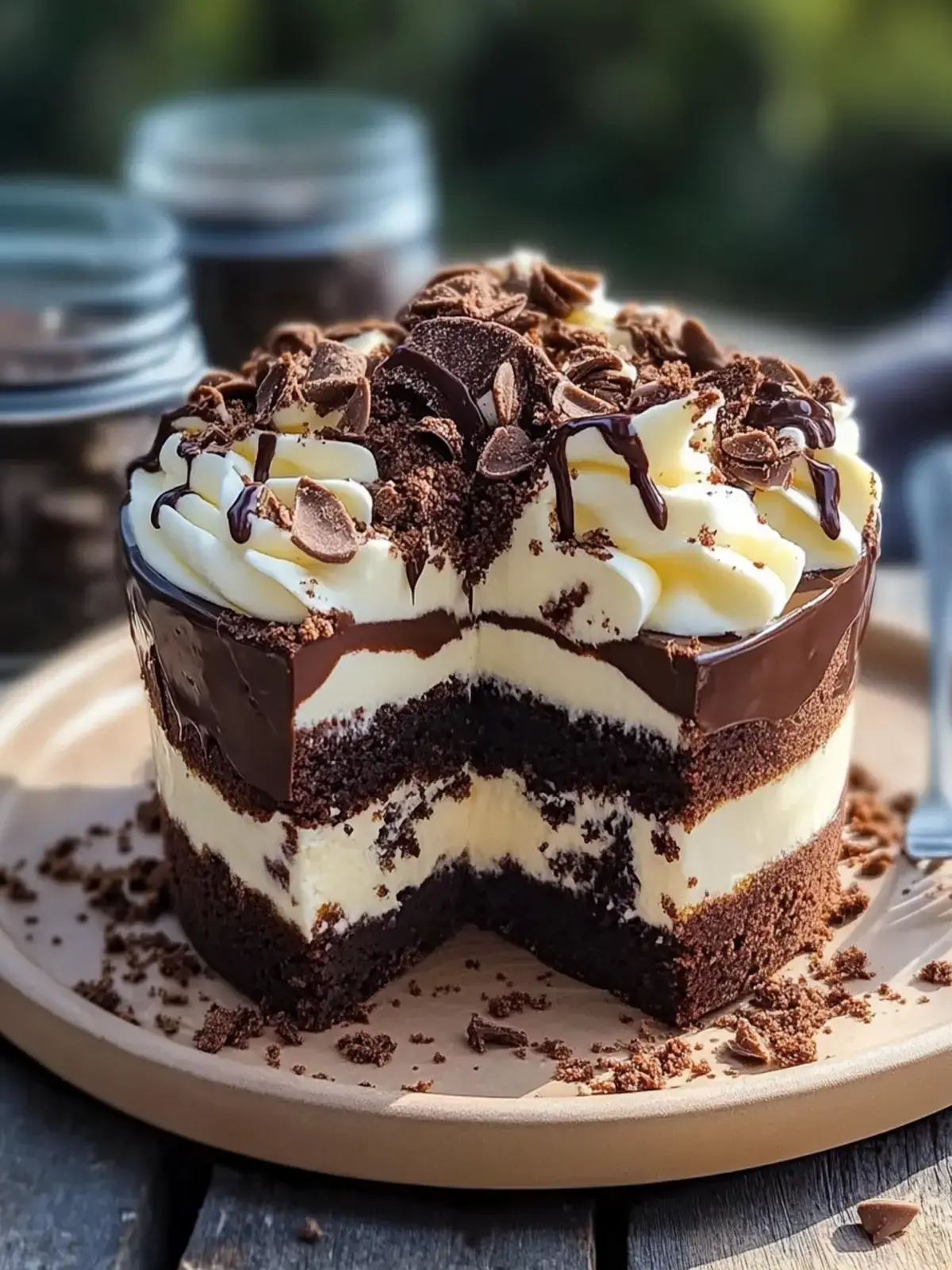 Beladene Brownie Käsekuchen Tassen