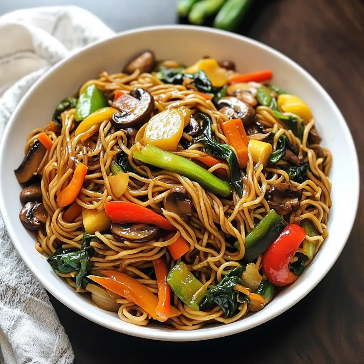 Beladene Gemüse Lo Mein