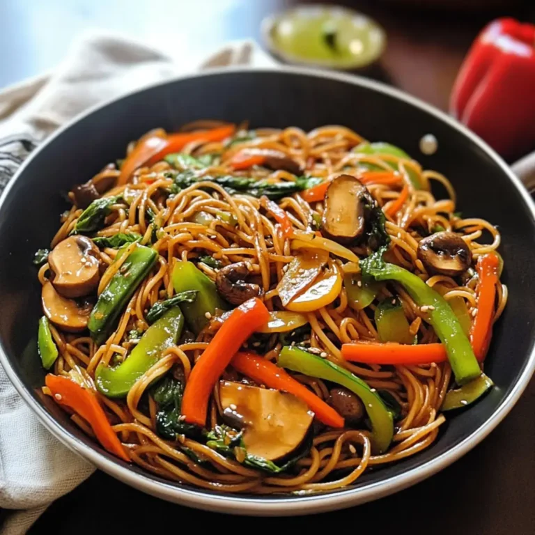 Beladene Gemüse Lo Mein: Ein köstliches veganes Gericht