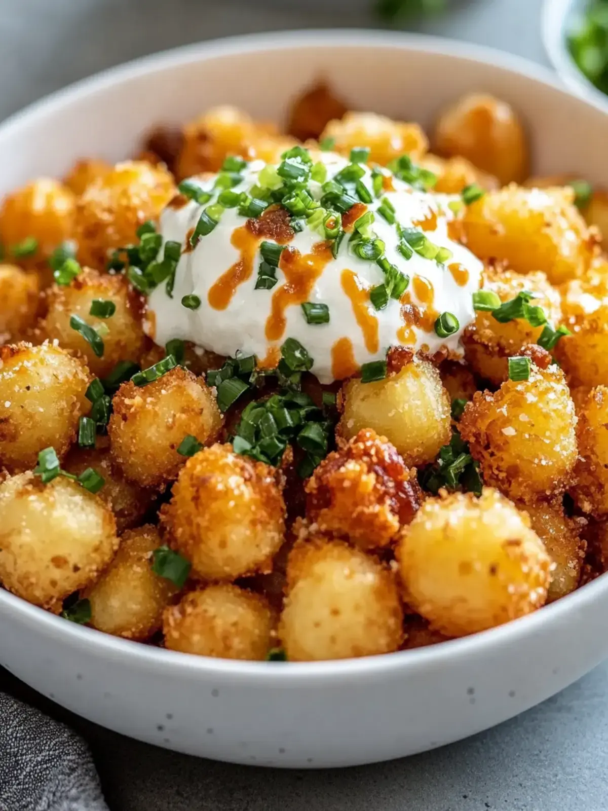 Beladene Tater-Tot-Frühstücksschüssel